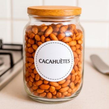 80 étiquettes autocollantes pour bocaux – Organisation cuisine chic