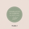 Stickers Mariage Ronds Personnalisés – 4 cm – Style Chic & Champêtre