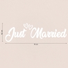 Autocollant Voiture "Just Married" – 55 x 16,7 cm