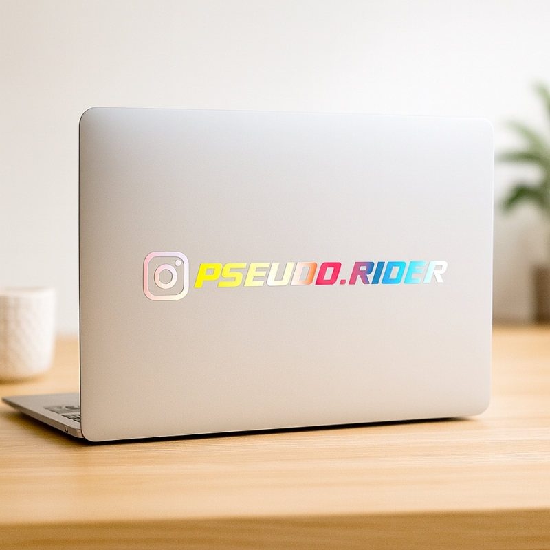 Stickers Holographiques Pseudo Instagram – Lot de 8
