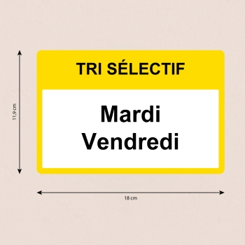 Stickers Collecte des Déchets – Lot de 3 autocollants personnalisés pour conteneurs