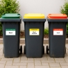 Stickers Collecte des Déchets – Lot de 3 autocollants personnalisés pour conteneurs