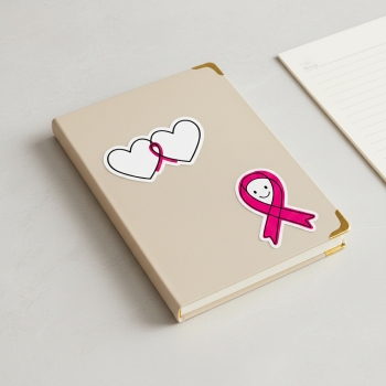 Stickers Octobre Rose – Lot de 44 autocollants solidaires