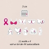 Stickers Octobre Rose – Lot de 44 motifs solidaires