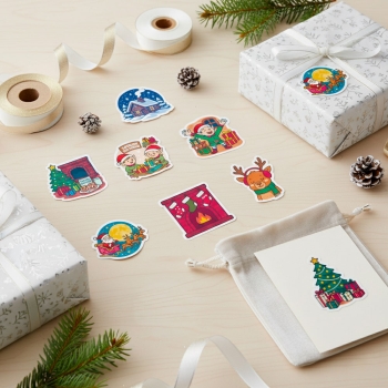 Stickers Noël – Lot de 60 autocollants décoratifs