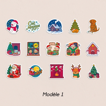 Stickers Noël – Lot de 60 autocollants décoratifs