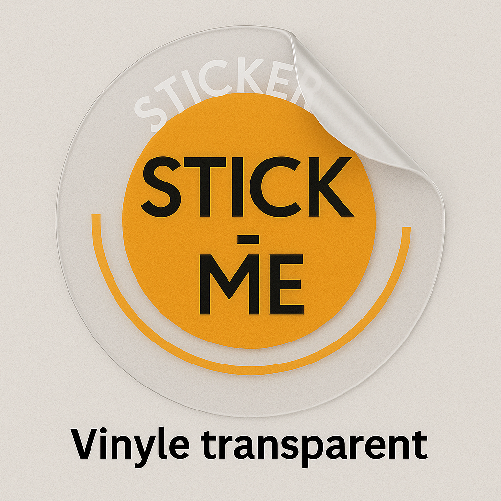 stick-me autocollant transparent